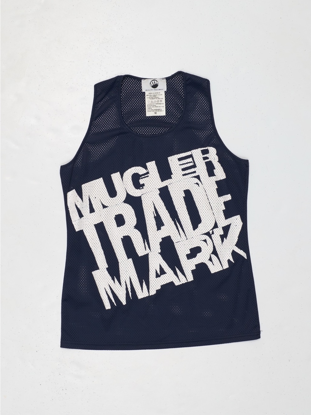 Mugler Trademark Jersey Mesh Tank Top